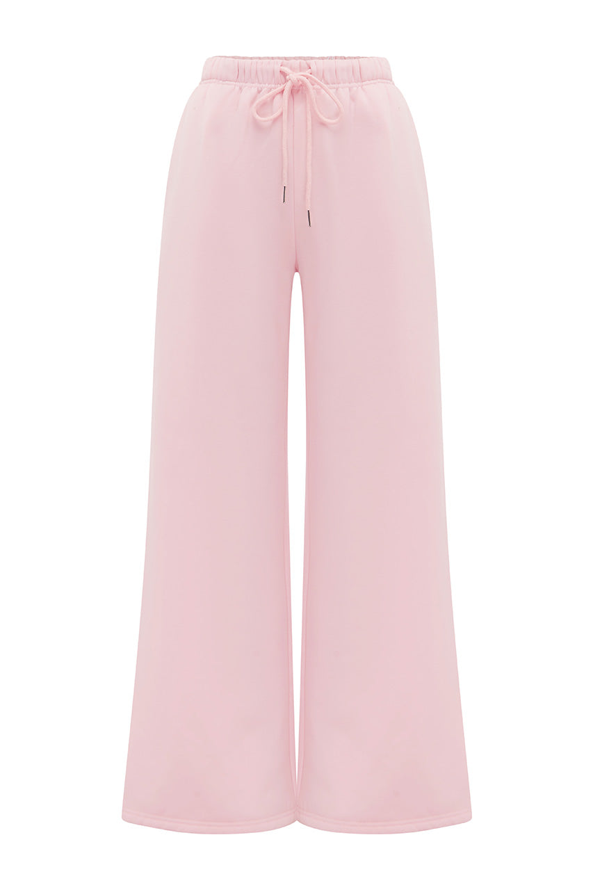 SHOBI LOW RISE TRACK PANTS - BALLET PINK