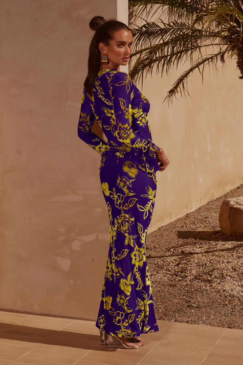 ZAIDA MAXI SKIRT - VIOLET