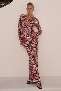 SIENNA SLEEVED TOP - BRODIE RED