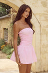 SILLIAN MINI DRESS - PINK GINGHAM