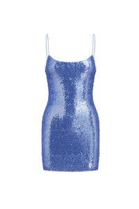 SINDY SEQUIN MINI DRESS - BLUEBELL