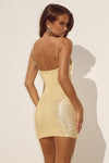 SINDY SEQUIN MINI DRESS - LEMON