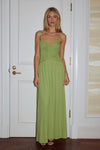 SOL RUCHED MAXI DRESS - PALM