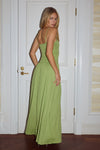 SOL RUCHED MAXI DRESS - PALM
