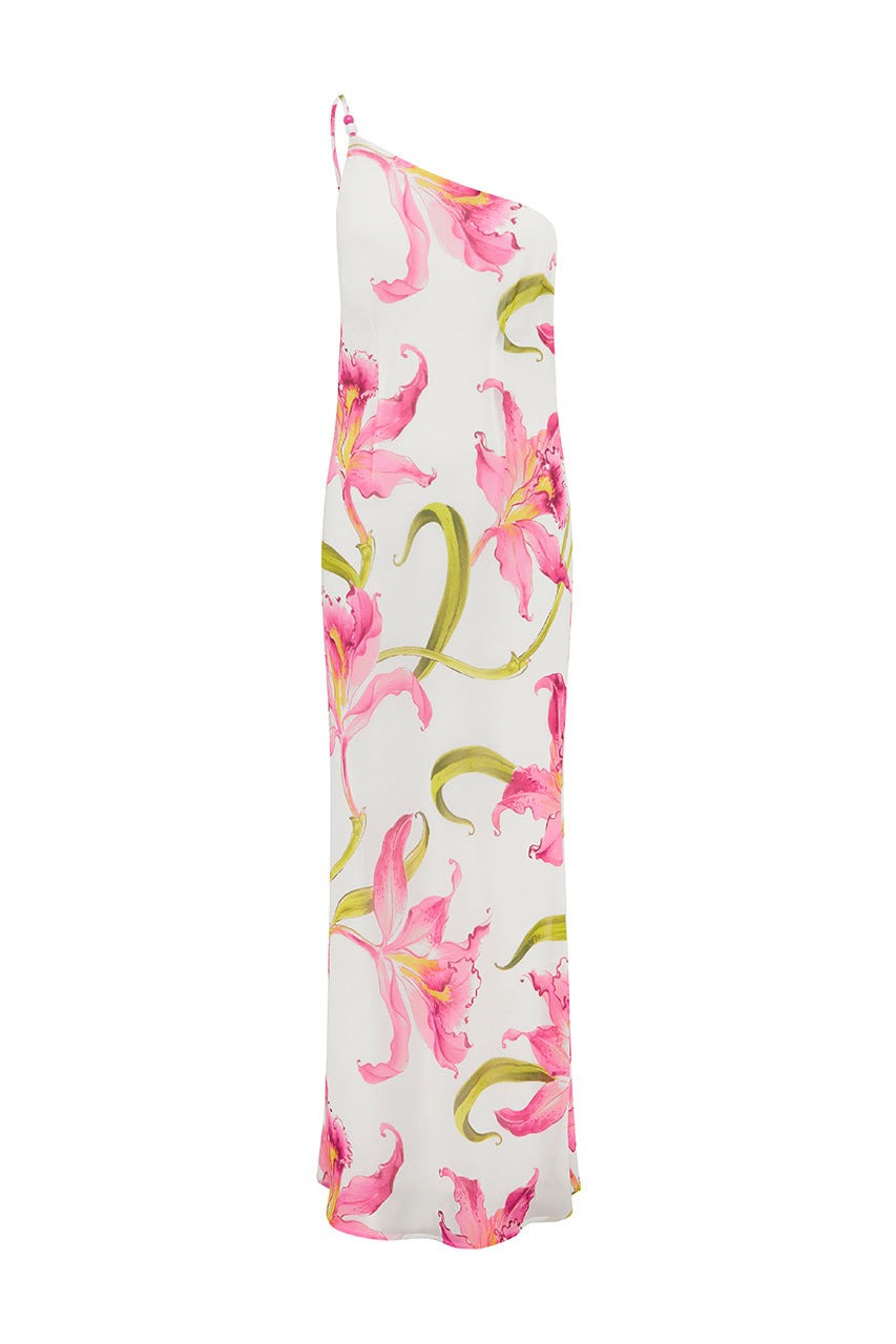 SONDREY ONE SHOULDER MAXI DRESS - CELINA PINK