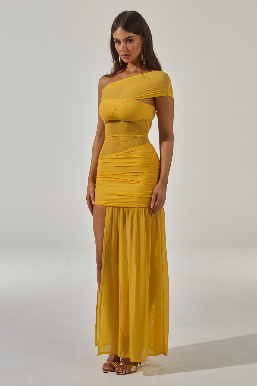 SORELLI ONE SHOULDER MINI DRESS - MANGO