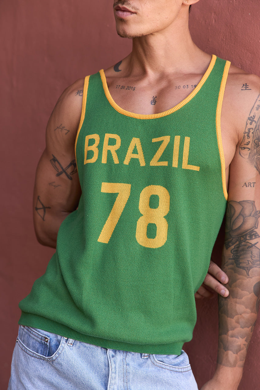 SORETTI KNIT TANK - BRAZIL GREEN