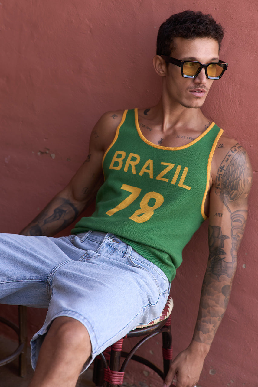 SORETTI KNIT TANK - BRAZIL GREEN