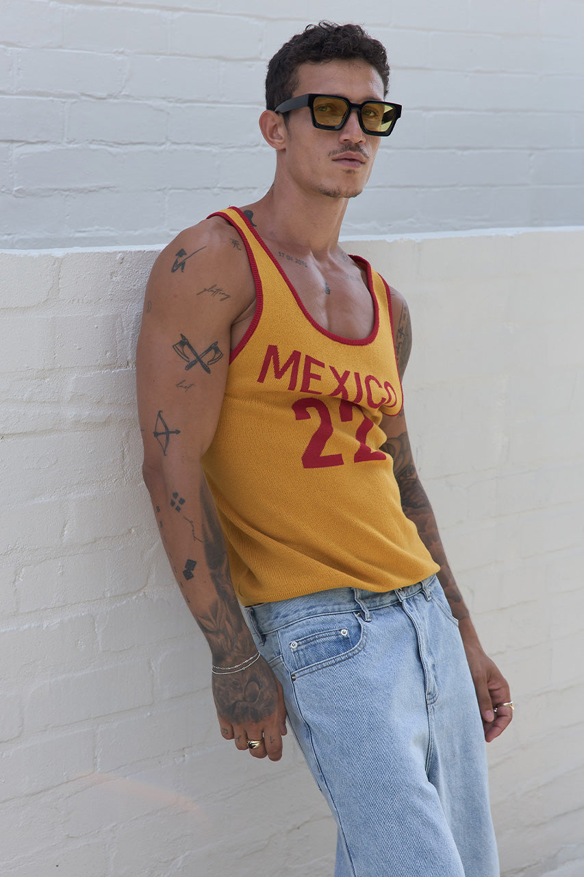 SORETTI KNIT TANK - MEXICO PAPAYA