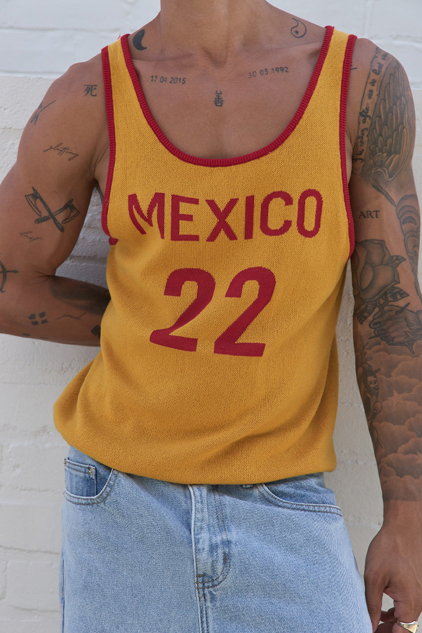 SORETTI KNIT TANK - MEXICO PAPAYA
