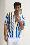 STEFANO KNIT TOP - BLUE MULTI