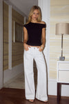 SUTTON ONE SHOULDER TOP - BLACK