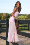 TAHLIA SQUARE NECK MAXI DRESS - PETAL