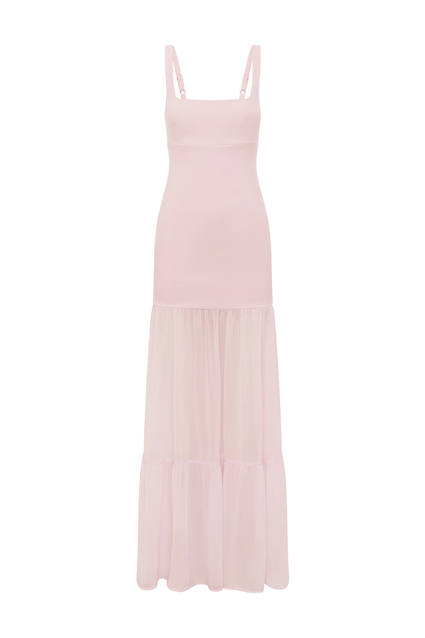 TAHLIA SQUARE NECK MAXI DRESS - PETAL