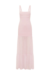 TAHLIA SQUARE NECK MAXI DRESS - PETAL