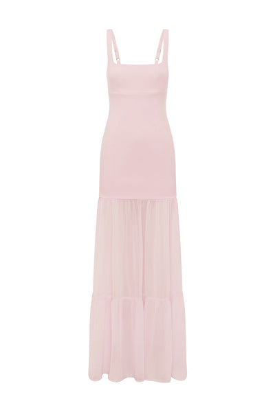 TAHLIA SQUARE NECK MAXI DRESS - PETAL