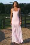 TAHLIA SQUARE NECK MAXI DRESS - PETAL