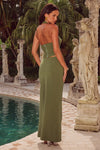 TANZIA MAXI SKIRT - KHAKI