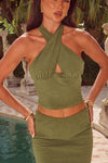 TANZIA TOP - KHAKI