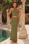 TANZIA MAXI SKIRT - KHAKI