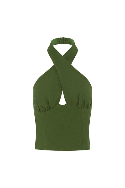 TANZIA TOP - KHAKI