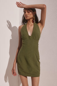 TANZIA MINI DRESS - KHAKI
