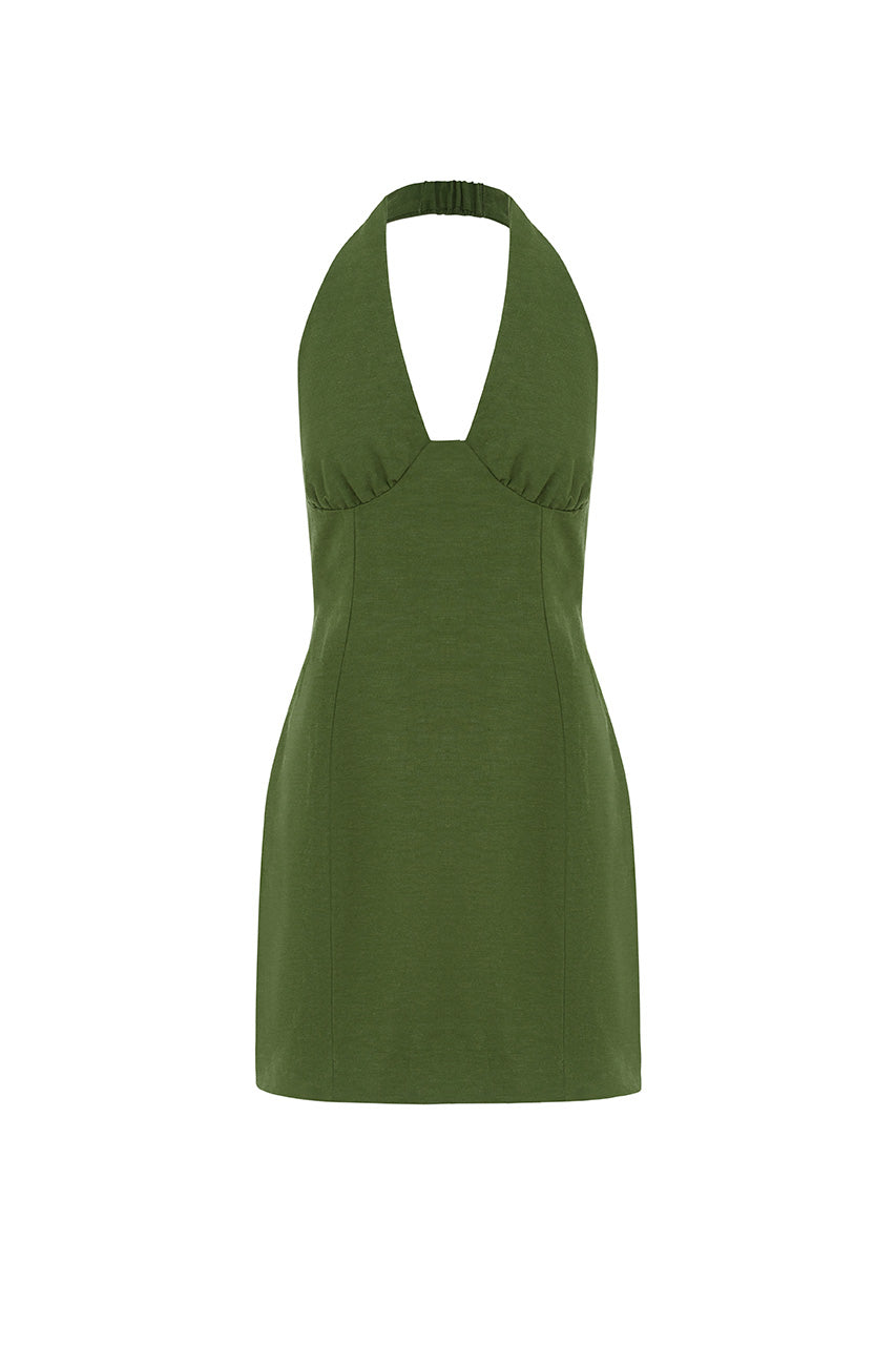 TANZIA MINI DRESS - KHAKI
