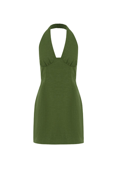TANZIA MINI DRESS - KHAKI