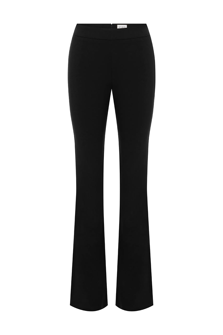 TASHI TAILORED FLARE PANTS - BLACK