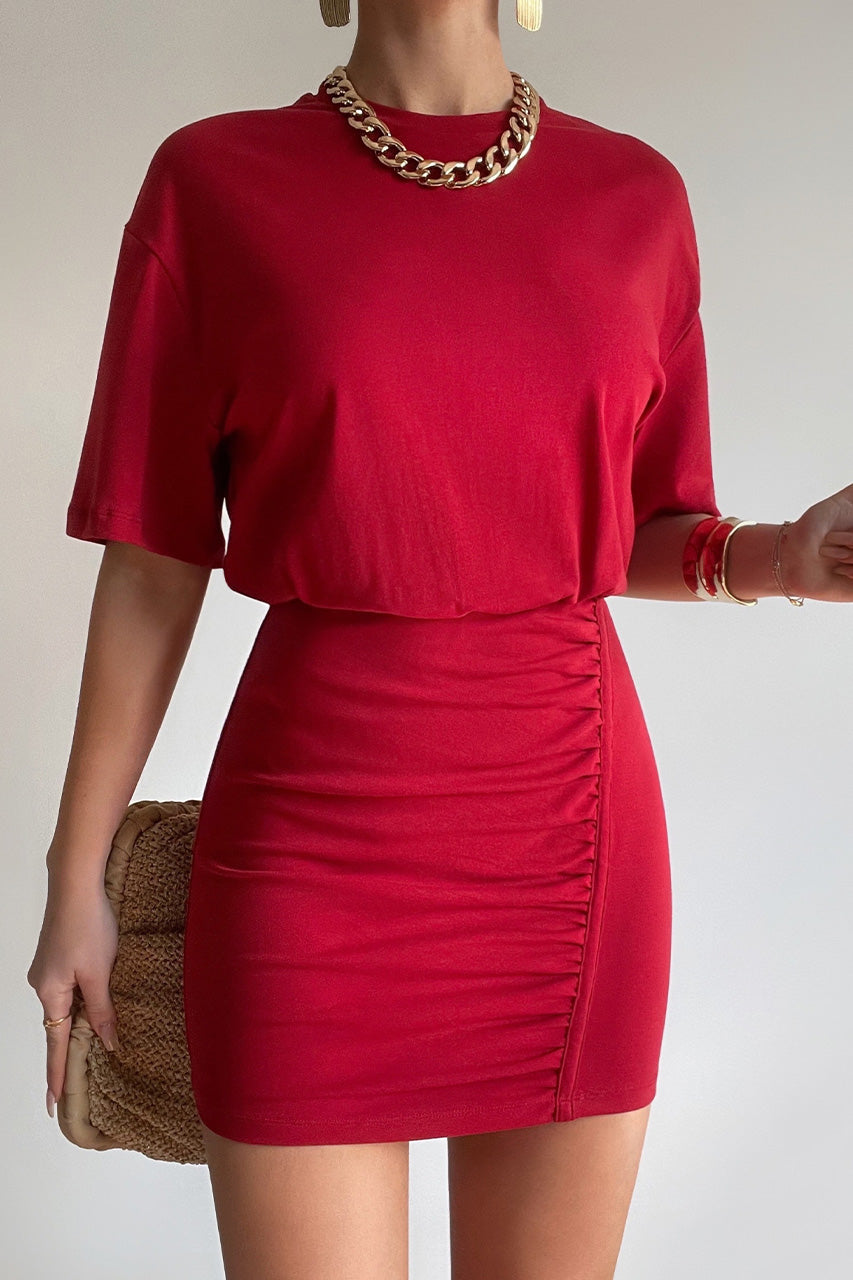 TAYLOR MINI DRESS - CHERRY