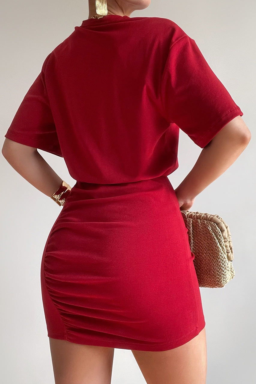 TAYLOR MINI DRESS - CHERRY