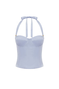 TEGAN HALTER BUSTIER - BLUEBELL
