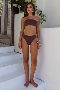 TERA HIGH WAIST BRIEF - CHOCOLATE