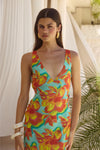 TIANA MAXI DRESS - DIAZ AQUA