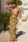 TIANA MAXI DRESS - DIAZ AQUA