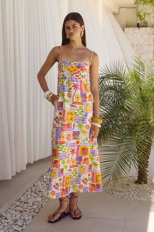 TILDAH MIDI DRESS - TILDAH MULTI