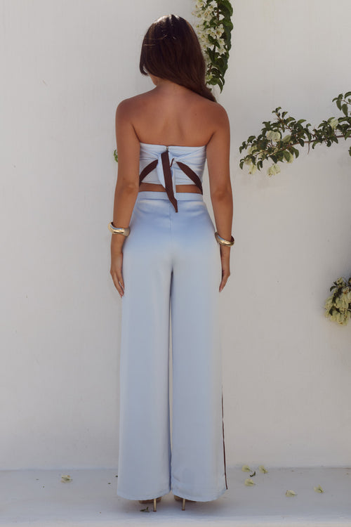 TURNER PANT - SKY BLUE/CHOCOLATE
