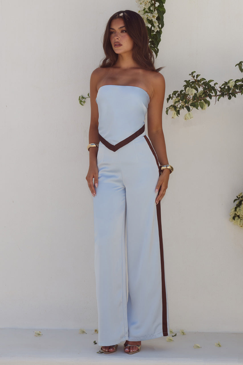 TURNER PANT - SKY BLUE/CHOCOLATE