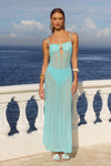 TISHA MAXI DRESS & BELLA BRIEF - AQUA