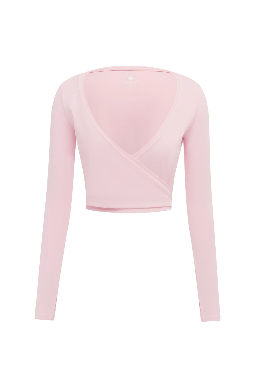 TORIE BALLET WRAP TOP - BALLET PINK