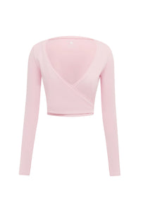 TORIE BALLET WRAP TOP - BALLET PINK
