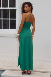 TOULOUSE STRAPLESS MAXI DRESS - GREEN