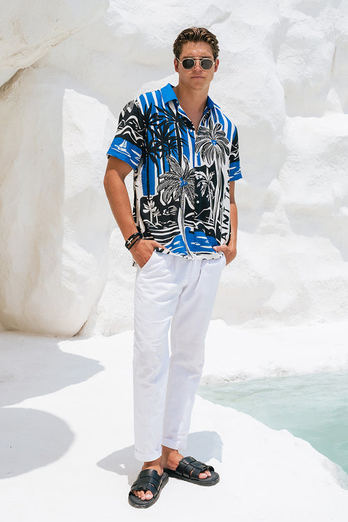 TROPEZ SHIRT - BLUE/BLACK