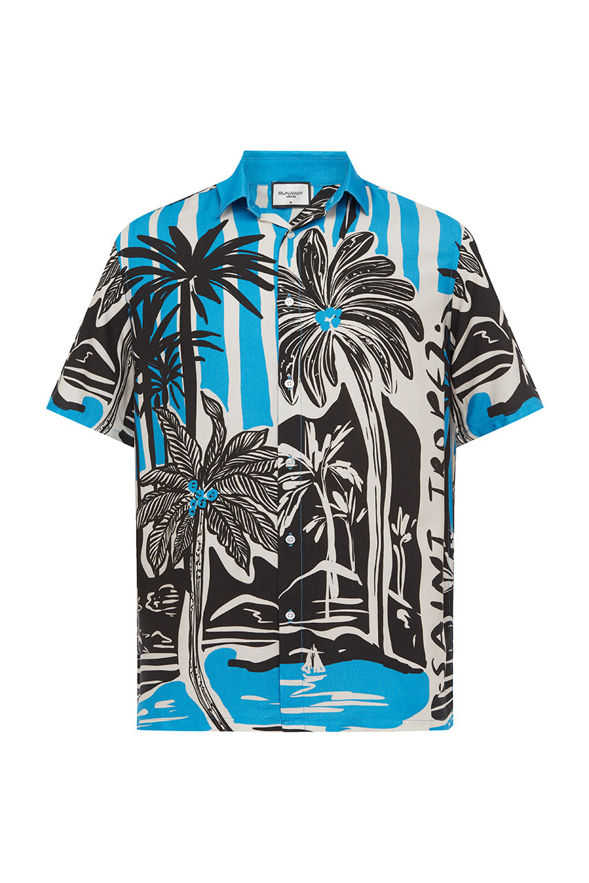 TROPEZ SHIRT - BLUE/BLACK