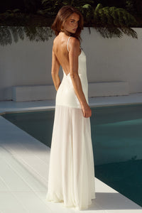 TULIA LOW BACK MAXI DRESS - CREAM