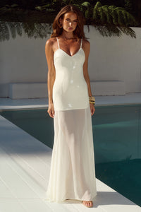 TULIA LOW BACK MAXI DRESS - CREAM