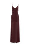 TULIA LOW BACK MAXI DRESS - WINE