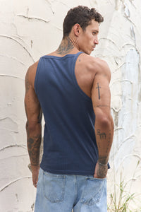 TYLER RIBBED SINGLET - STEEL