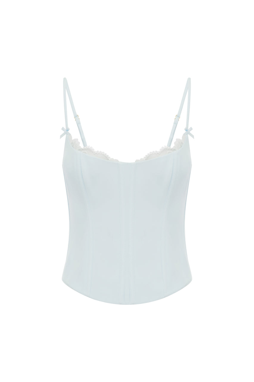 VALERIE LACE TRIM BUSTIER - ICE BLUE