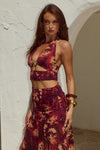 VALLETTA DEEP-V HALTER TOP - ELIANA RED